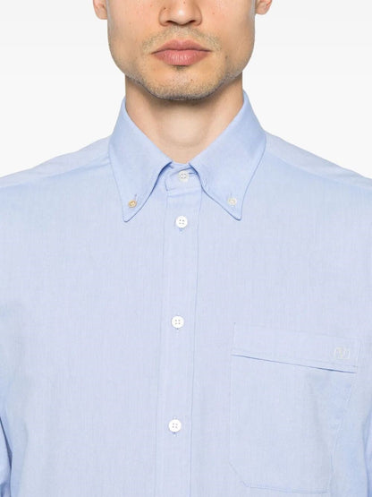 Valentino Garavani Men `Vlogo Signature` Long Sleeve Oxford Shirt by Luosophy