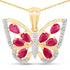 2.07 Carat Genuine Ruby and White Zircon .925 Sterling Silver Pendant  DestGlow