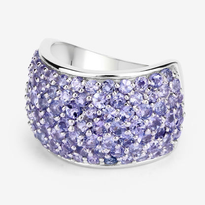 4.22 Carat Genuine Tanzanite .925 Sterling Silver Ring by Bids.com