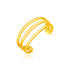 14k Yellow Gold Three Bar Toe Ring by Bids.com