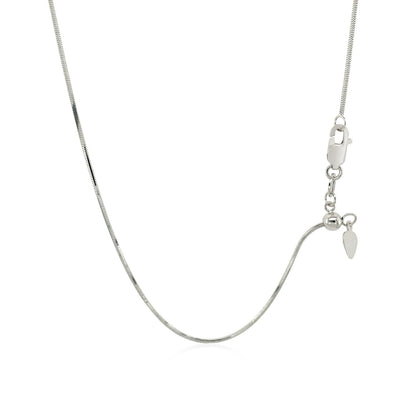14k White Gold Adjustable Snake Chain 0.85mm by Bids.com