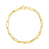 14K Yellow Gold Bold Paperclip Chain Bracelet  DestGlow