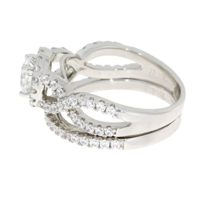 Natural Cubic Zirconium CZ SS Bridal Sterling Silver by Bids.com