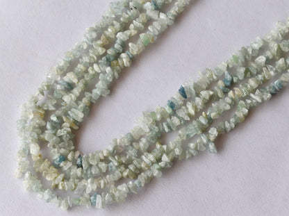 Uncut Raw Amazonite Crystal Chip Beads for Necklace (Alignment Of Chakra and Trust)  DestGlow