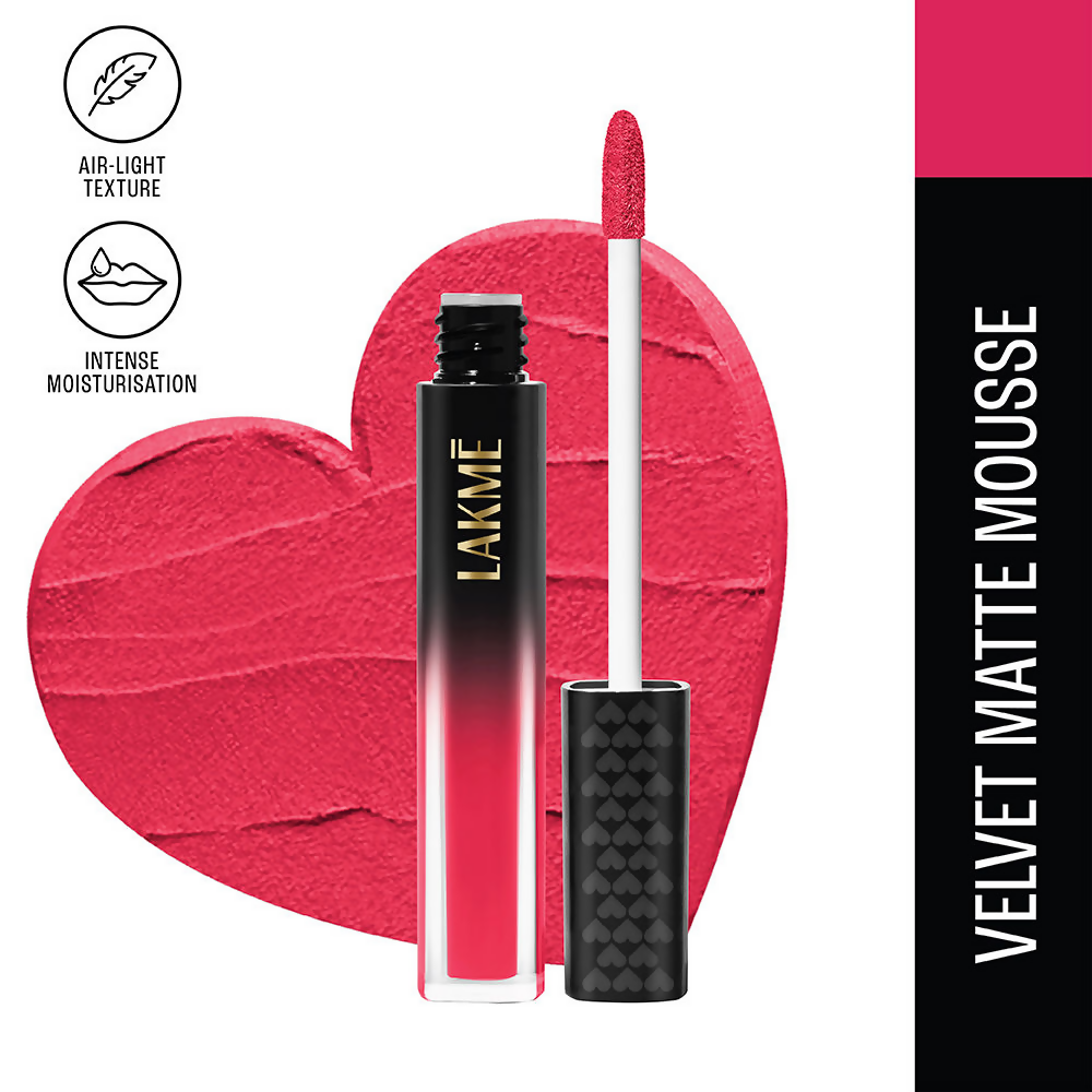 Lakme Xtraordin-Airy Velvet Matte Lip Mousse - Perfect Match Pink