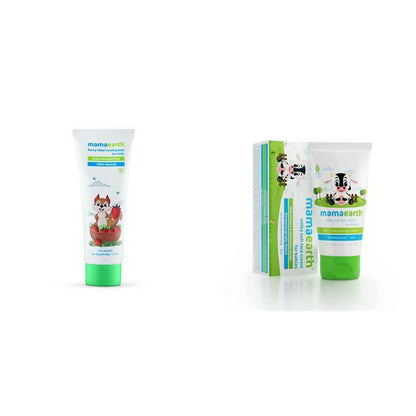 Mamaearth Natural Berry Blast Kids Toothpaste &amp; Milky Soft Natural Baby Face Cream For Babies