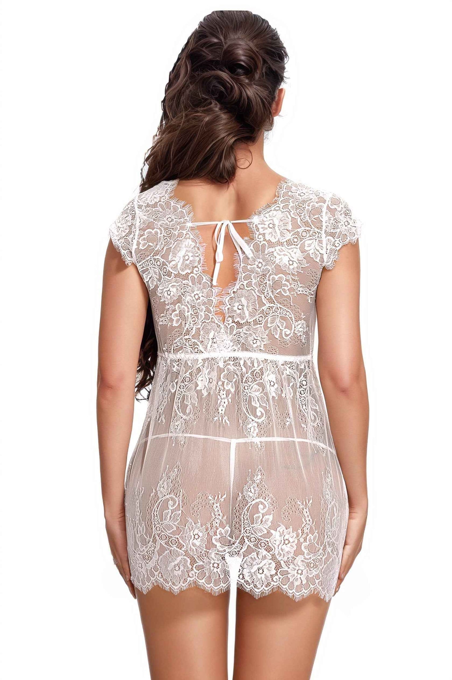 Lacy Cap Sleeve Babydoll