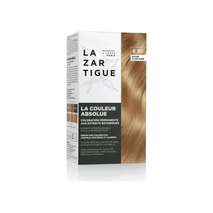Lazartigue La Couleur Absolue Permanent Hair Color Kit 8.30 Light Golden Blond by Pasteur Pharmacy