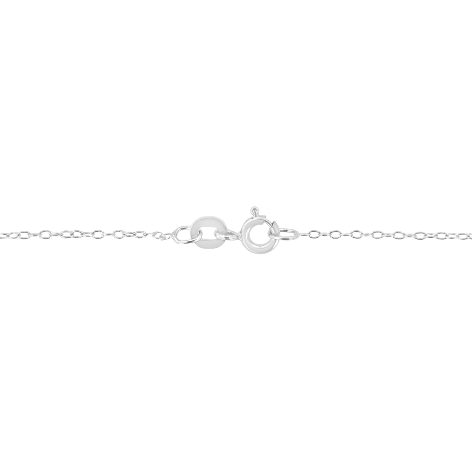 14K White Gold 1/4 Cttw Round-Cut Graduating Diamond Open Circle Hoop 18" Pendant Necklace (J-K Color, I1-I2 Clarity)  DestGlow