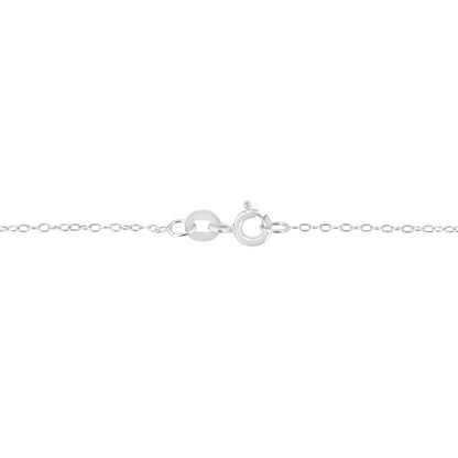 14K White Gold 1/4 Cttw Round-Cut Graduating Diamond Open Circle Hoop 18" Pendant Necklace (J-K Color, I1-I2 Clarity)  DestGlow