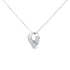 14k White Gold 1 5/8 Cttw Invisible Set Princess and Channel Set Baguette Diamond Curved Oval Shape Pendant Necklace (G-H Color, VS2-SI1 Clarity) by Bids.com