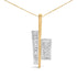 18K Yellow and White Gold 1 7/8 Cttw Princess Baguette Diamond Key Shaped 18" Pendant Necklace (H-I Color, SI1-SI2 Clarity) by Bids.com