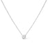10K White Gold 1/10 Carat Round Brilliant-Cut Diamond Modern Bezel-Set Solitaire 16"-18" Pendant Necklace (H-I Color, SI2-I1 Clarity) by Bids.com