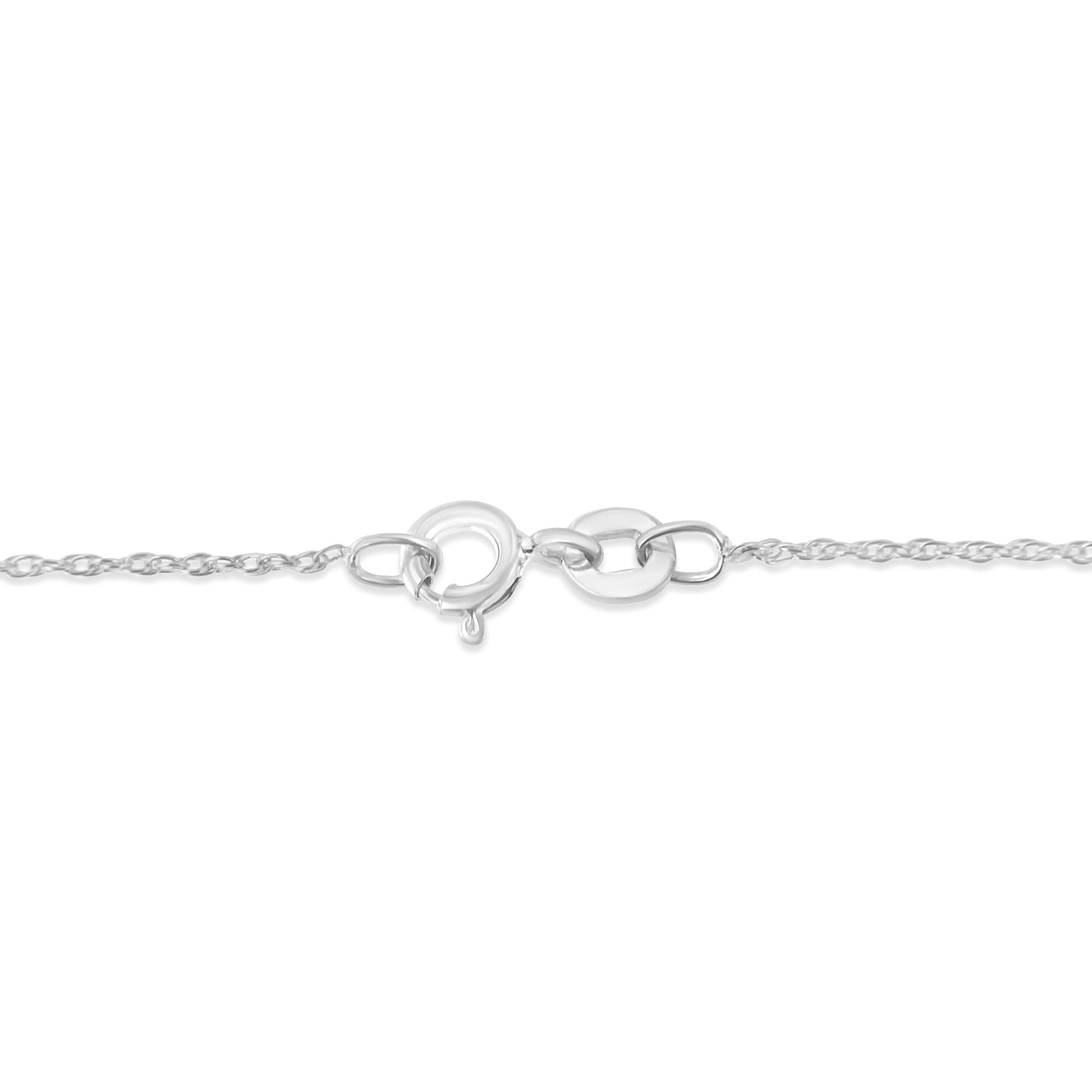 .925 Sterling Silver 1/6 Cttw Brilliant-Cut Diamond Miracle-Set Shared Prong Cross 18" Pendant Necklace (I-J Color, I2-I3 Clarity) by Bids.com
