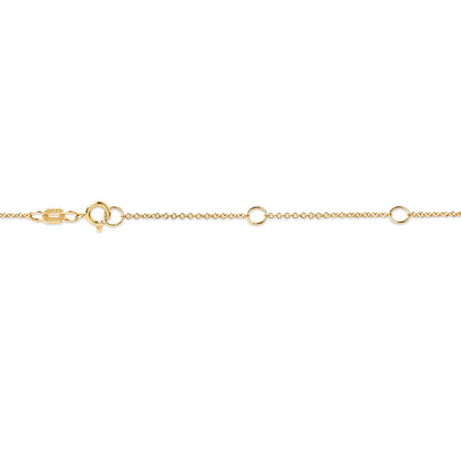 10K Yellow Gold 1/2 Carat Round Brilliant-Cut Diamond Modern Bezel-Set Solitaire 16"-18" Pendant Necklace (H-I Color, SI2-I1 Clarity) by Bids.com
