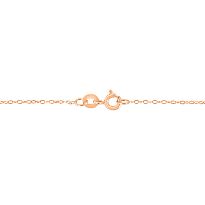 AGS Certified 10K Rose Gold 1/5 Cttw Bezel Set Round Diamond Solitaire 16-18" Adjustable Pendant Necklace (H-I Color, VS1-VS2 Clarity) by Bids.com