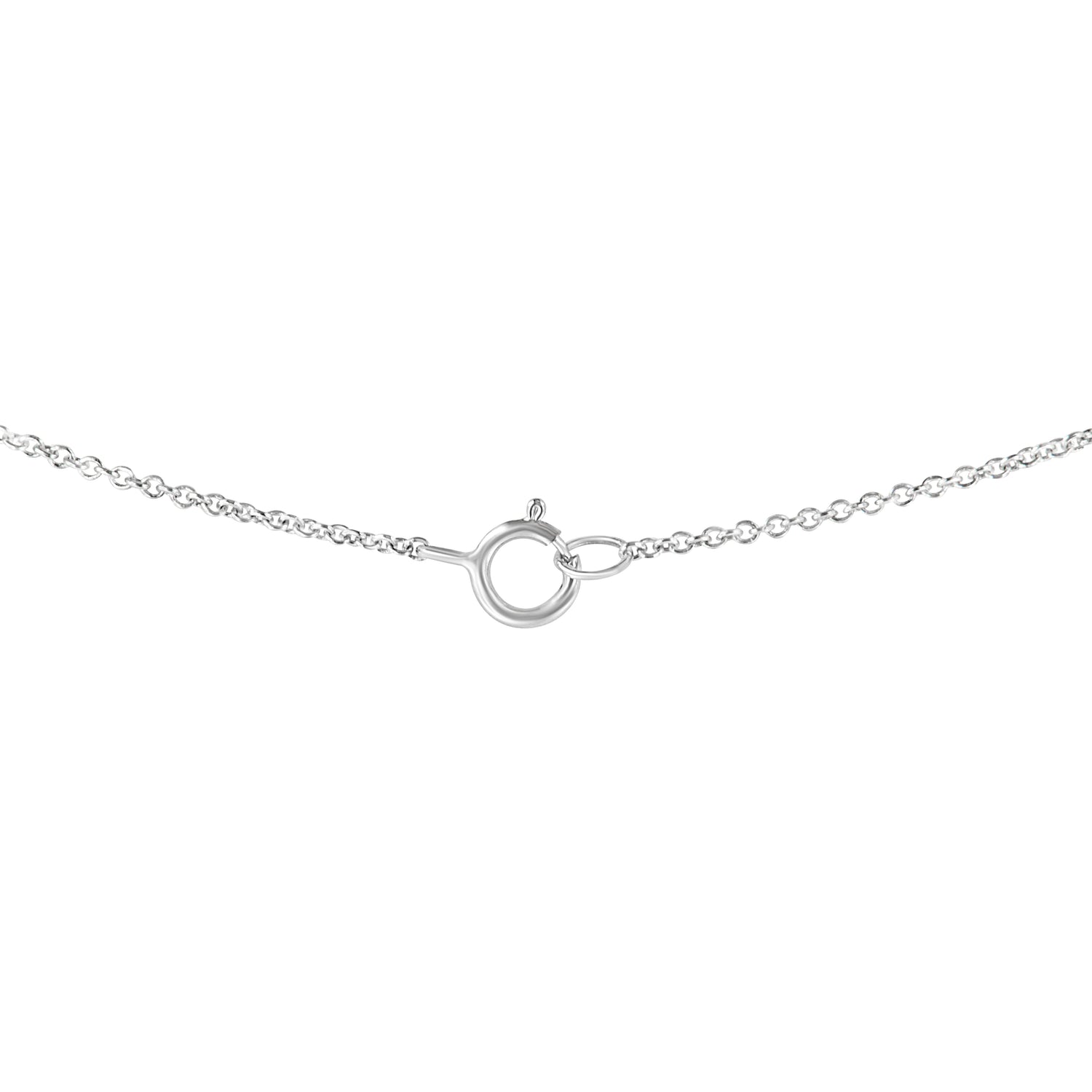 IGI Certified 10K White Gold 1/2 cttw Lab Grown Oval Shape Solitaire Diamond East West 18" Pendant Necklace (E-F Color, VS1-VS2 Clarity) by Bids.com