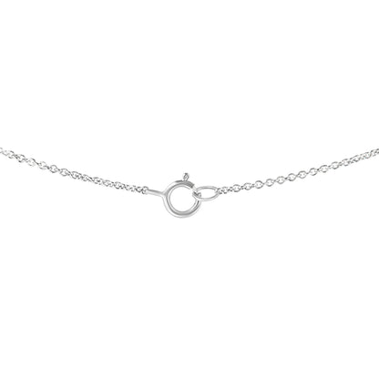 IGI Certified 10K White Gold 1/2 cttw Lab Grown Oval Shape Solitaire Diamond East West 18" Pendant Necklace (E-F Color, VS1-VS2 Clarity) by Bids.com