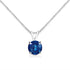 14K White Gold 1/4 Cttw Round Brilliant Cut Lab Grown Blue Diamond 4-Prong Solitaire Pendant Necklace (Blue Color, VVS2-VS1 Clarity) - 18" by Bids.com
