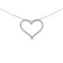 14K White Gold 3.0 Cttw Lab Grown Diamond Open Heart Pendant Necklace  DestGlow