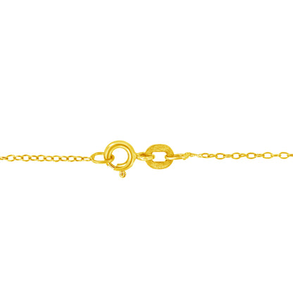 10K Yellow Gold Plated .925 Sterling Silver Diamond Accent Cross Ribbon 18" Pendant Necklace (I-J Color, I2-I3 Clarity) by Bids.com