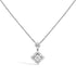10K White Gold Princess Cut Diamond Geometric Pendant Necklace  DestGlow