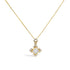 10K Yellow Gold 3/8 Cttw Princess Diamond Geometric Pendant Necklace  DestGlow