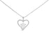 925 Sterling Silver 1/10ct TDW Diamond Heart Pendant Necklace 18"  DestGlow