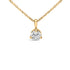 14K Yellow Gold 3/8 Cttw 3 Prong Martini Set Round Diamond Solitaire Pendant Necklace (G-H Color, SI2-I1 Clarity) - 18" Inches by Bids.com