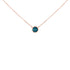 14K Rose Gold 2.0 Cttw Bezel Set Blue Diamond Solitaire Pendant Necklace - 18" Inches by Bids.com