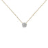 14K Yellow Gold Plated Sterling Silver 3/8 Cttw Diamond Cluster Pendant Necklace by Bids.com