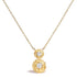 14K Yellow Gold Plated Sterling Silver 1/2 Cttw Lab Grown Diamond Rose Pendant Necklace by Bids.com
