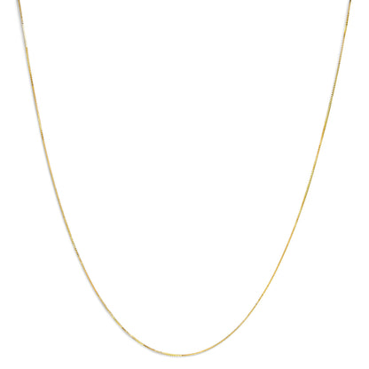 Solid 14K Yellow Gold 0.75mm Classic Box Chain Necklace. Unisex Chain - Size 16 Inches by Bids.com