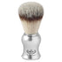 Omega Premium Shaving Hi-Brush With Synthetic Hair Satin Grey Handle 