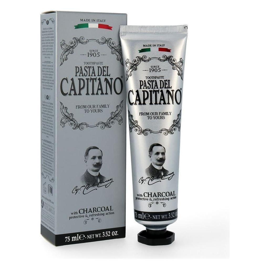 Pasta del Capitano Charcoal Toothpaste 75 ml by Pasteur Pharmacy