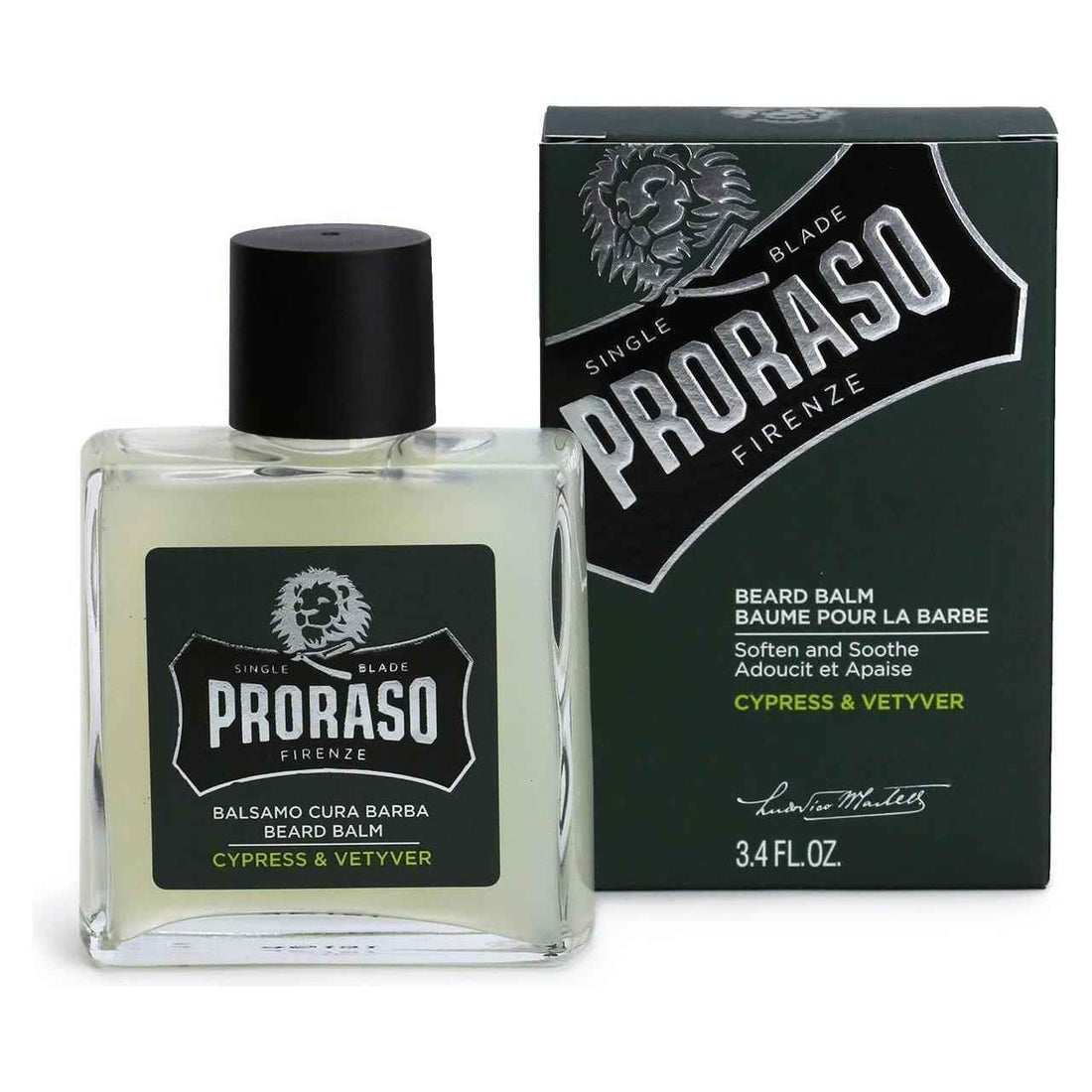 Proraso Single Blade Cypress &amp; Vetyver Beard Balm 3.4 Oz