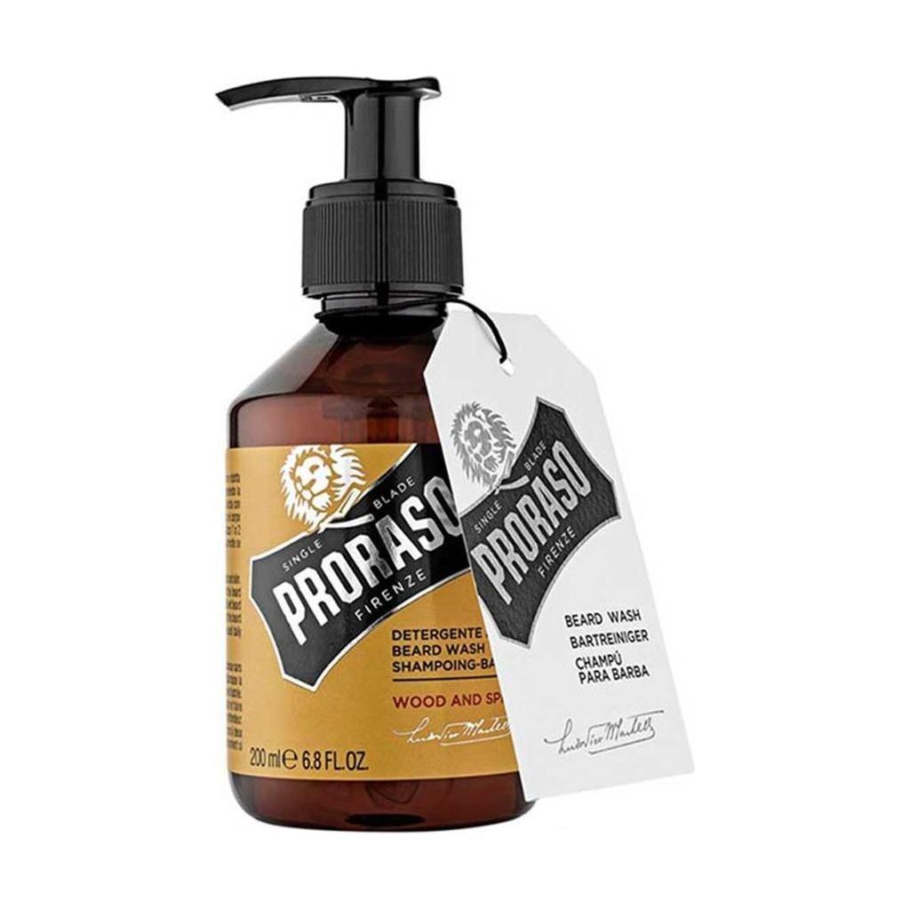 Proraso Single Blade Wood And Spice Beard Wash 6.8 Oz by Pasteur Pharmacy