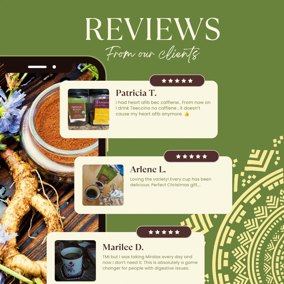French Roast Chicory Herbal Coffee  DestGlow