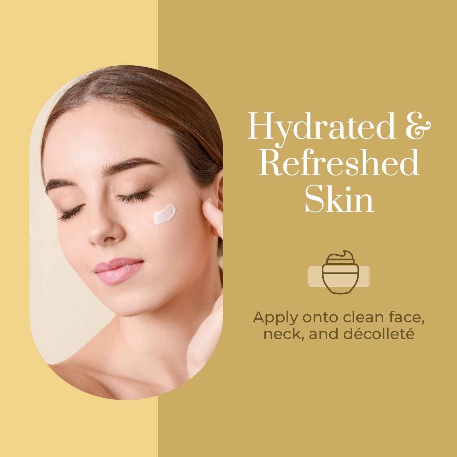 24K Gold &amp; Collagen Daily Face Moisturizer - Dermatologist Tested, Reduces Fine Lines, Anti-Aging, Clean Beauty, Cruelty-Free Korean Skincare, All Skin Types - 1.69 Oz