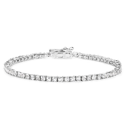 4.96 Carat Genuine White Topaz .925 Sterling Silver Bracelet  DestGlow