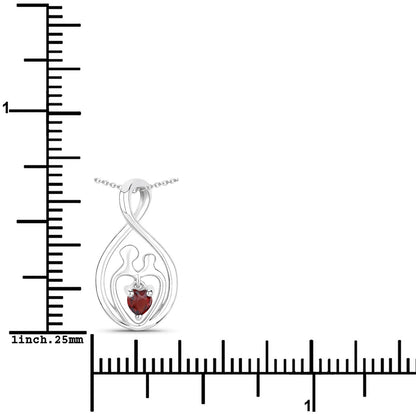 0.14 Carat Genuine Garnet .925 Sterling Silver Pendant by Bids.com