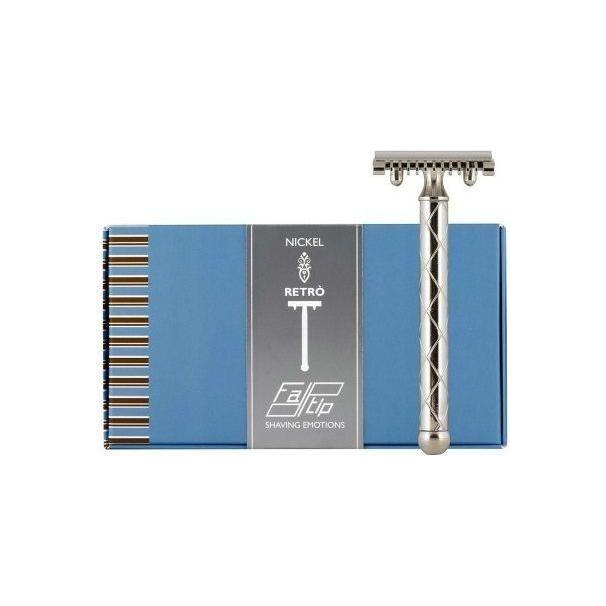 Fatip Retro Double Edge Safety Razor Nickel Open Comb 42116 by Pasteur Pharmacy
