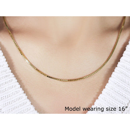 1.6mm 14K Yellow Gold Classic Box Chain by Bids.com