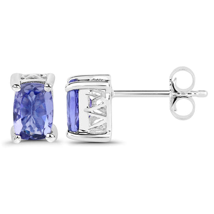 1.06 Carat Genuine Tanzanite .925 Sterling Silver Earrings  DestGlow