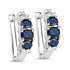 1.66 Carat Genuine Blue Sapphire and White Topaz .925 Sterling Silver Earrings by Bids.com