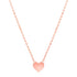 14k Rose Gold Polished Mini Heart Necklace by Bids.com