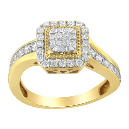 10KT Yellow Gold Diamond Cocktail Ring (5/8 cttw, H-I Color, SI2-I1 Clarity) by Bids.com