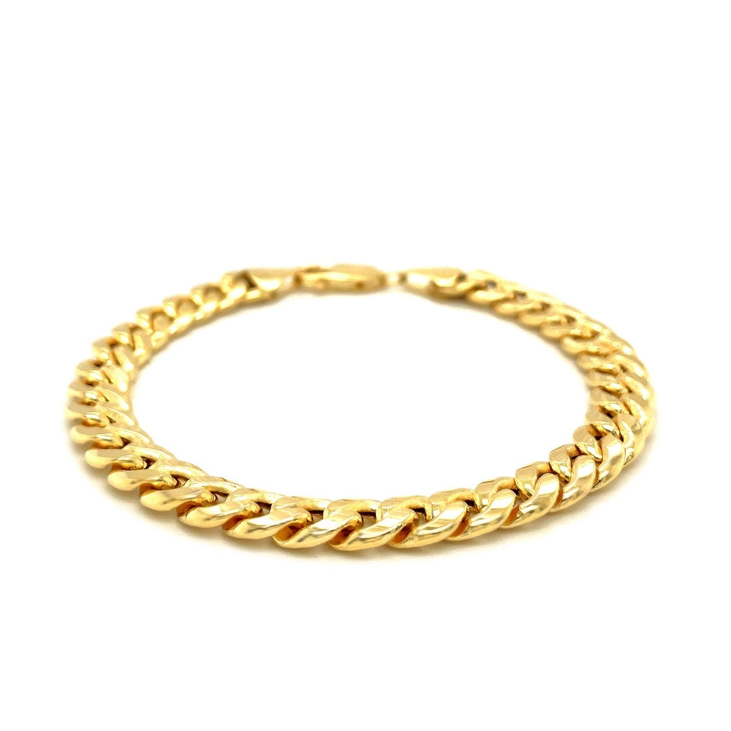 8.0mm 10k Yellow Gold Light Miami Cuban Bracelet by Bids.com