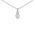 Sterling Silver 1/3 Cttw Diamond Swirl Teardrop Pendant Necklace by Bids.com