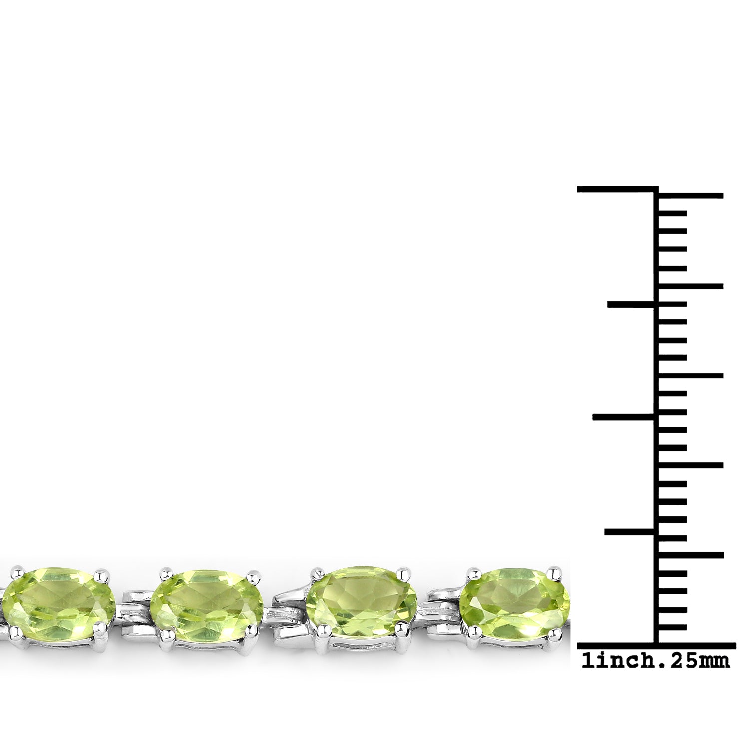 8.61 Carat Genuine Peridot .925 Sterling Silver Bracelet by Bids.com